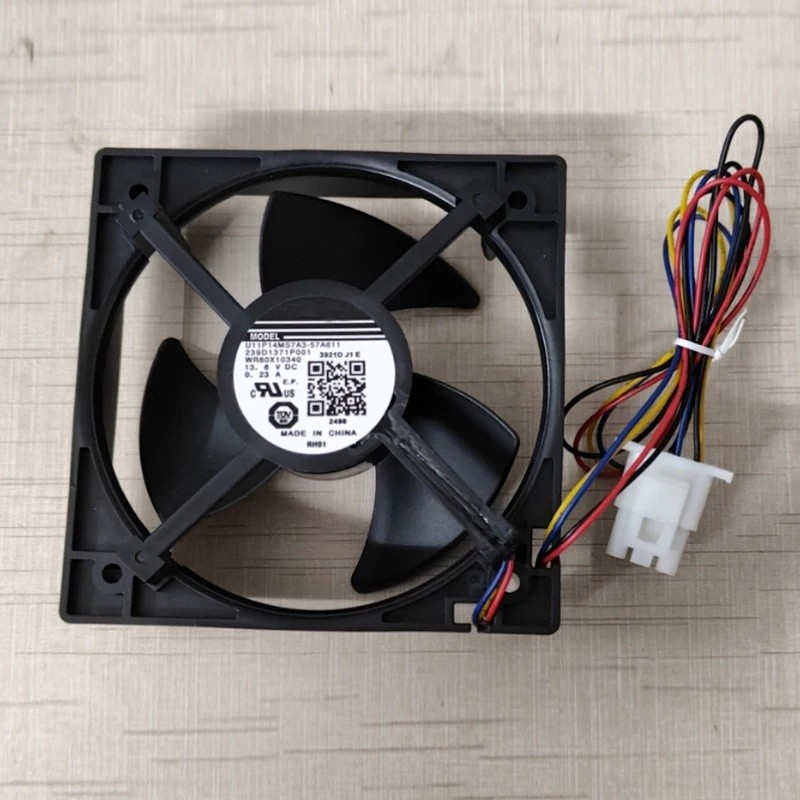 WE 1 PCS U11P14MS7A3-57A611 ตู้เย็นระเหยพัดลมมอเตอร์ 13.6V 0.23A WR60X10340 ตู้เย็นพัดลมระบายความร้อ