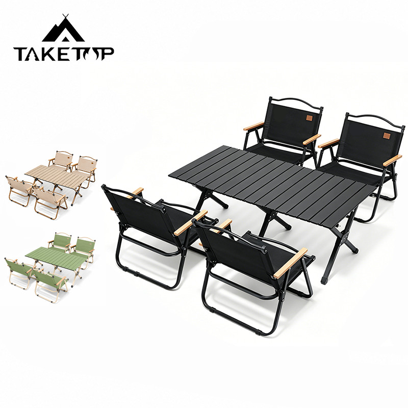 TakeTop โต๊ะพับได้ เก้าอี้พับได้ รับน้ำหนักได้ถึง300กก แข็งแรงทนทาน โต๊ะและเก้าอี้  อุปกรณ์แคมป์ปิ้ง