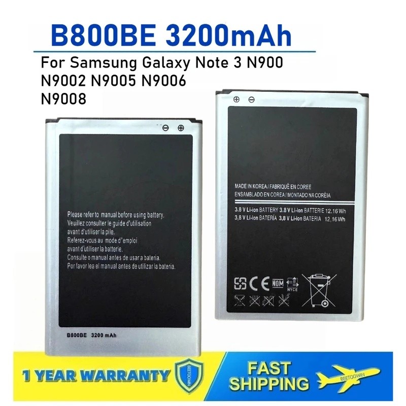 สําหรับ Samsung Galaxy หมายเหตุ 3 N900 N9002 N9005 N9006 N9008 B800BE B800BC B800BU เปลี่ยนแบตเตอรี่