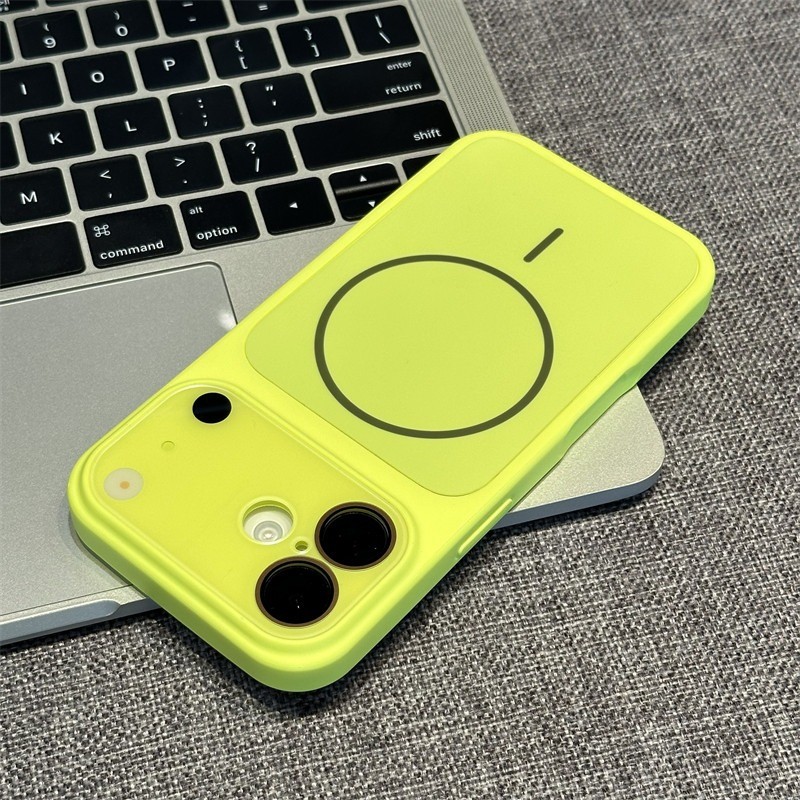 หรูหราสีลูกกวาดอะคริลิเคลือบเคสโทรศัพท์สําหรับiPhone 13 14 15 16 17 Pro Max Air Plusกันชนแม่เหล็กกลับกรณีปก