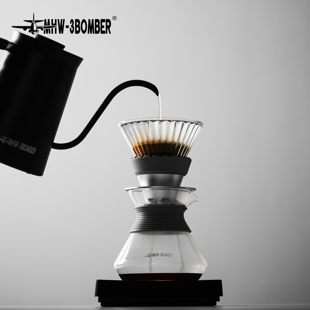 MHW-3BOMBER Aroma Coffee Server WBrC Champion Jianing Du Collaboration Glass Drip Coffee Server Clea
