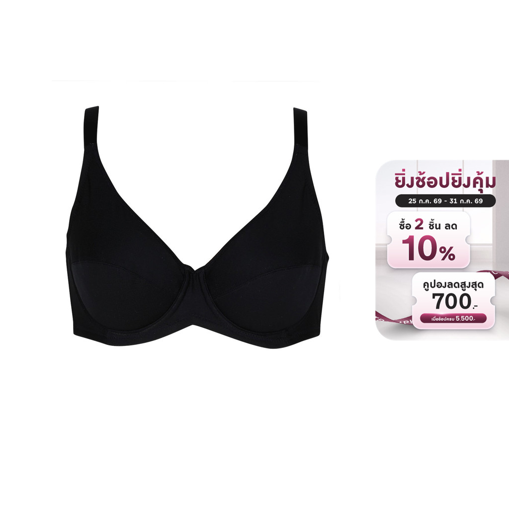 Triumph เสื้อชั้นในมีโครงเก็บทรง เต้าทรงใหญ่และลึก รุ่น Form & Beauty 162 WP รหัส 10000961 สีดำ 0004