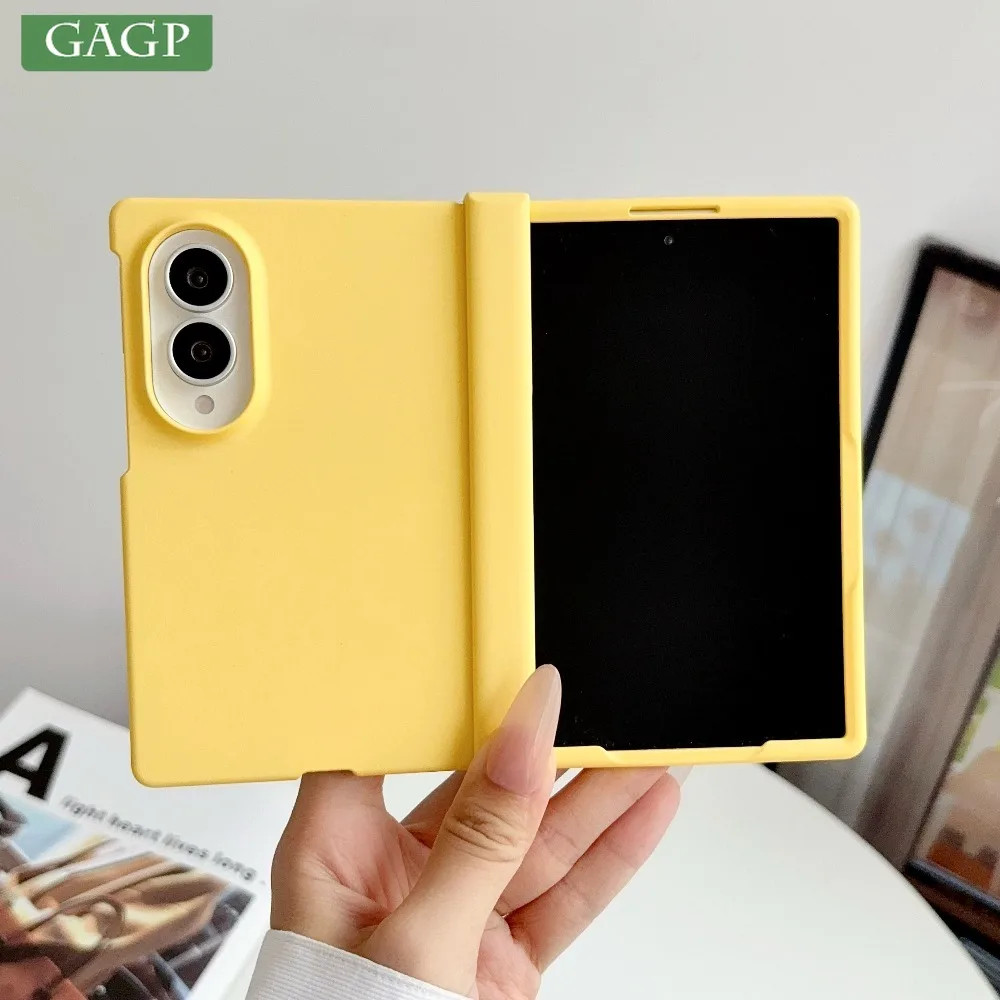 Z Fold 8 Matte Ultra Thin Candy สีเคสโทรศัพท์สําหรับ Samsung Galaxy Z พับ 8 บานพับห่ออย่างเต็มที่กันกระแทก PC ปกแข็ง