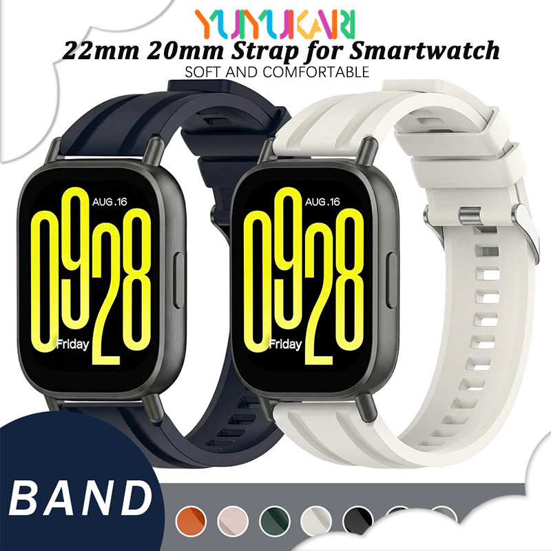 สายรัดซิลิโคน 22 มม for Redmi Watch 5 Active/5 Lite/Garmin Watch Forerunner 570 265/Huawei/Amazfit Bip 6