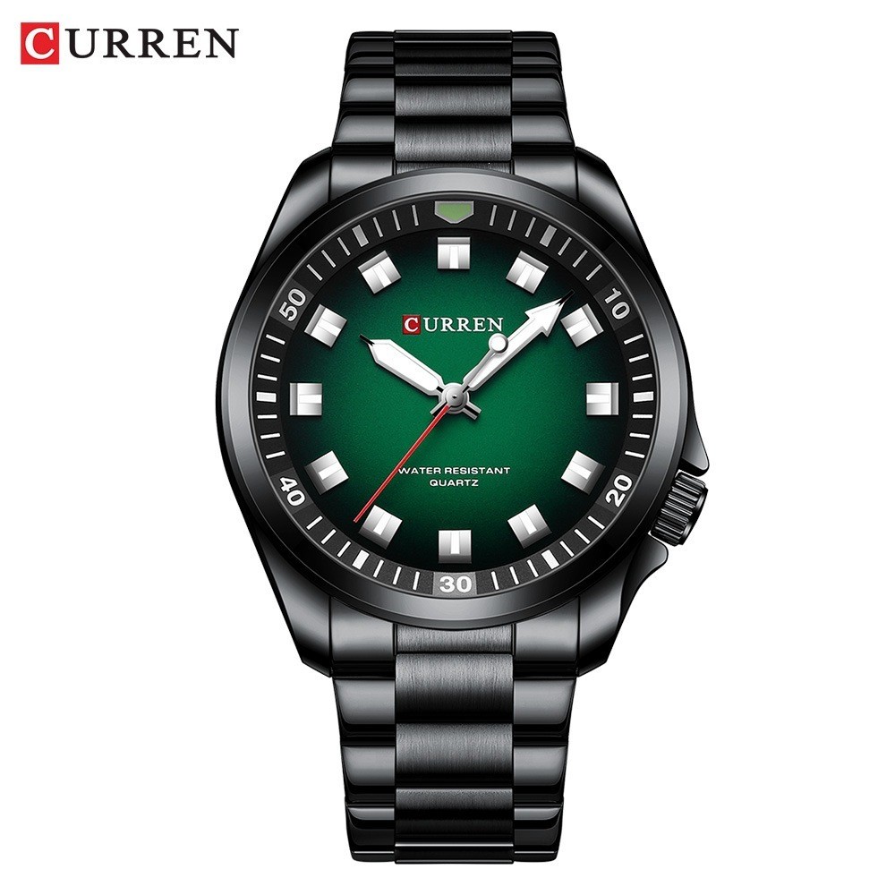CURREN/CURREN 8451 Mens Steel Band Waterproof Round Watch Simple Look