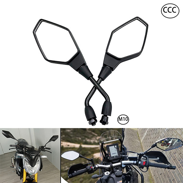 10 มม.กระจกมองหลังรถจักรยานยนต์สําหรับ HONDA XL750 XR150L CRF250L CRF300L CB650R CB1000R NC700 NC750
