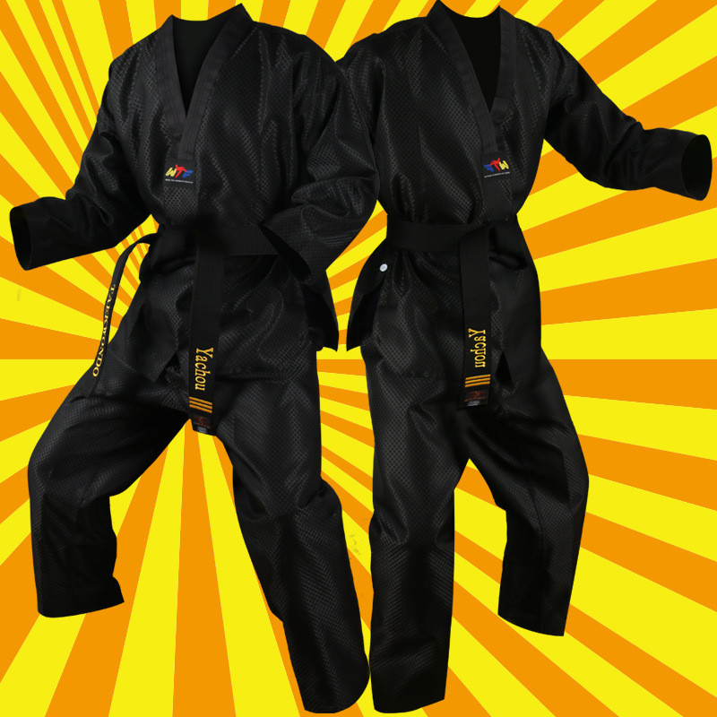 Coach uniform, black taekwondo uniform, adult demonstration professional taekwondo uniform, male and