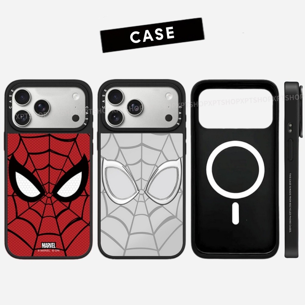 แม่เหล็กสีแดงสีเทากระจก Hard เคสโทรศัพท์สําหรับ iPhone 17 Pro Max 17 Air 16 Plus 15 14 13 12 11 ปลอกกันกระแทก
