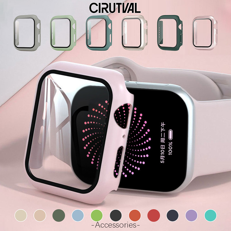 เคส Watch + ฟิลม์กระจกในตัว Case for Watch Ultra/SE 3 2 Series 11 10 9 8 7 6 เคสกระจก ขนาด41/40mm 46/44/45