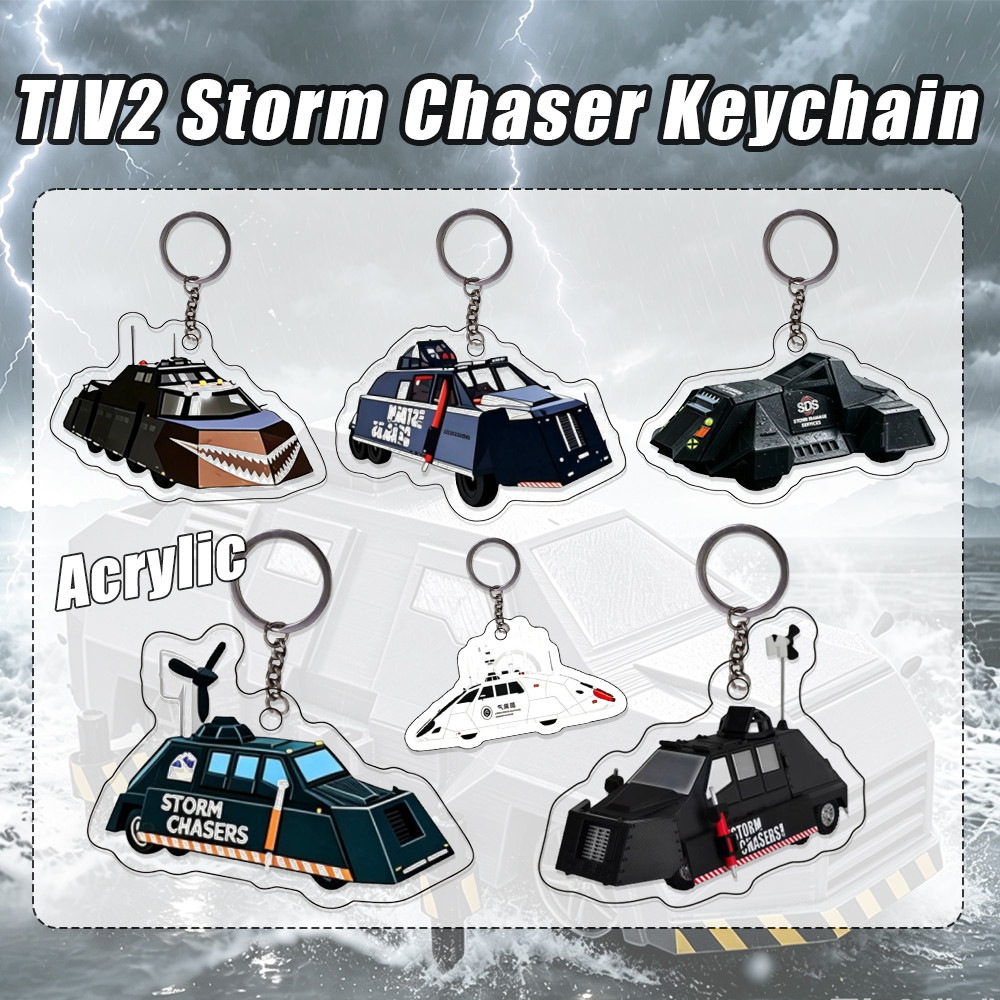 TIV2 Storm Chaser อะคริลิคพวงกุญแจ Storm Intercept รถรุ่น Charm กระเป๋าเป้สะพายหลังสะสมอุปกรณ์เสริม