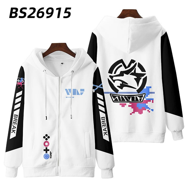 เกม Honkai Star Rail 3D พิมพ์ Zip Up ผู้หญิง/ผู้ชาย Hoodie Sweatshirt Streetwear Hip Hop Silver Wolf คอสเพลย์ซิป Hooded Jacket
