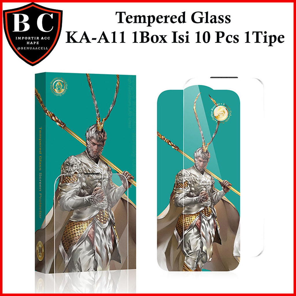 1 กล่อง COTENTS 10PCS KA-A11 TEMPERED GLASS CLEAR MONKEY KING สําหรับ XIAOMI 17T Mi17T PRO Mi 15T Mi