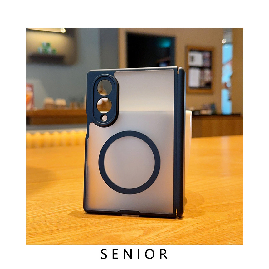 เคส Samsung Galaxy Z Fold8 ผิวสัมผัสด้านหรูหรา ปกป้องบานพับแกนกลาง มีแม่เหล็ก กันกระแทก สำหรับเคสปกป้องมือถือจอพับ Samsung Z Fold 8
