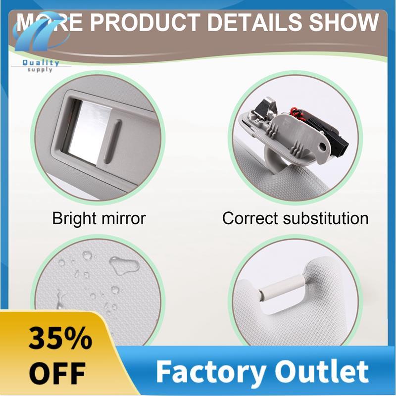 Superb 1 คู่ซ้ายและขวา Sun Visor กระจกแต่งหน้าพร้อมสีเทาอ่อน 8W0857551 8W0857552 สําหรับ A4L A5 Q5L 