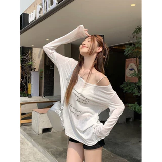 Velca เสื้อชีฟองทรง Ovesize ใส่แมทช์เสื้อสายเดี่ยว หรือ บิกินี่ ใส่คลุมได้ทุกงาน ทรงหลวม พิมพ์ลาย สาว ป้องกันแดด