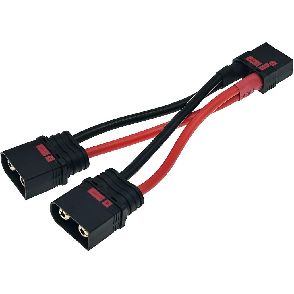 Anti Spark QS8-S Connector QS8 ชายหญิง Parallel Y สายรัดสายไฟอะแดปเตอร์ 10AWG 120 มม.สําหรับ RC DIY 