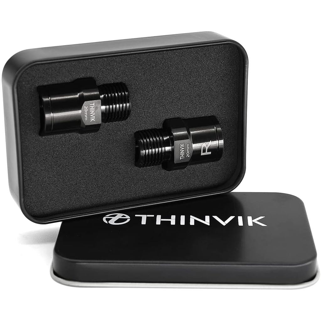 Thinvik Titanium Alloy Bike Pedal Extender, Extended Pedal Spacer สําหรับ 9/16 นิ้วจักรยานเหยียบ, Pe