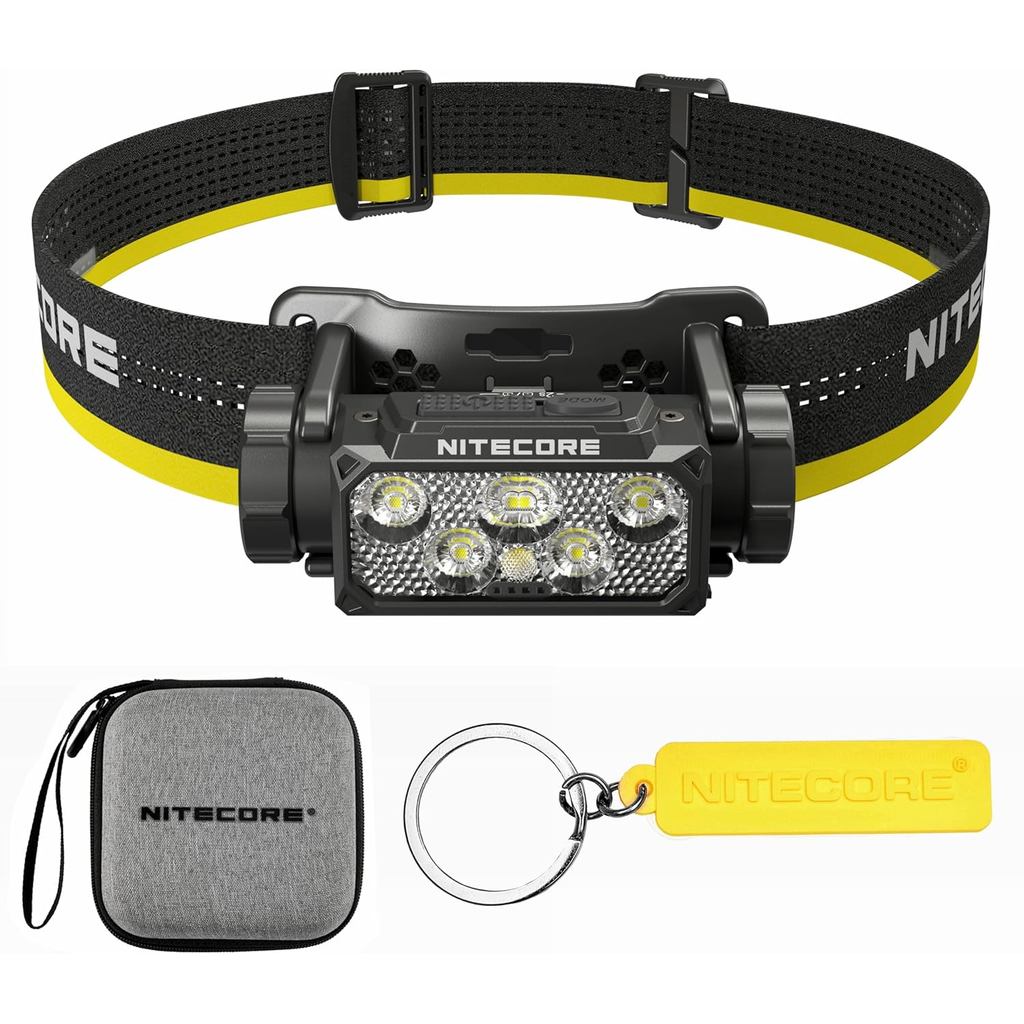 Nitecore HC60 UHE 1600 Lumen ไฟหน้าประสิทธิภาพสูง 4000mAh USB-C แบบชาร์จไฟได้แท็กไฟหน้า