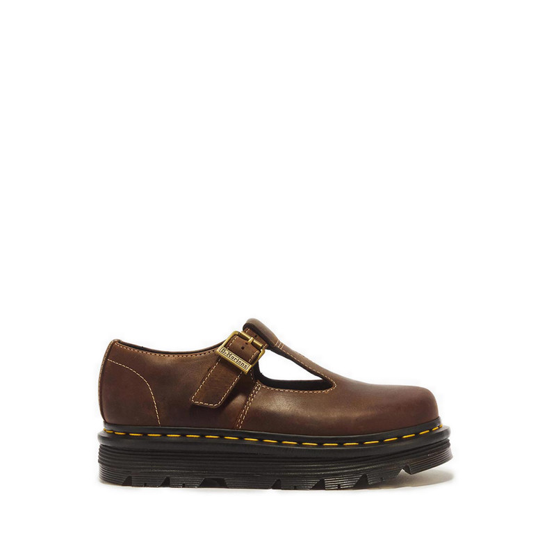 Dr. Martens รุ่น ZebZag รองเท้าบัลเล่ต์ หนัง Crazy Horse - สี Dark Brown