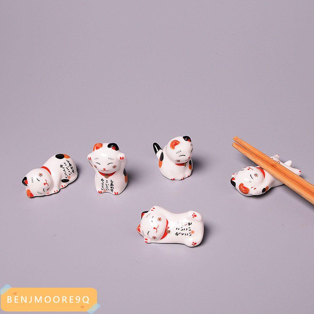 BENJMOORE9Q Lucky Cat Beautiful Luck Japan Home Hotel ที่วางช้อนส้อม