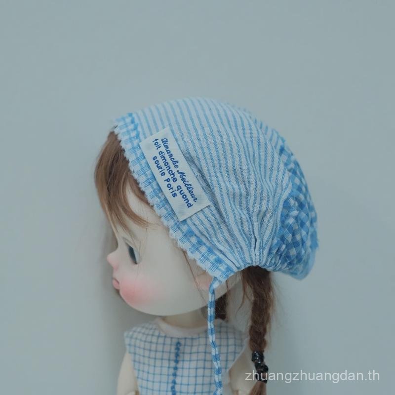 ตุ๊กตาขนาดเล็ก Headscarf หมวก blythe หมวก josh หมวก BJD หัวใหญ่ Dot Qbaby Headscarf Hood ผ้าพันคอ