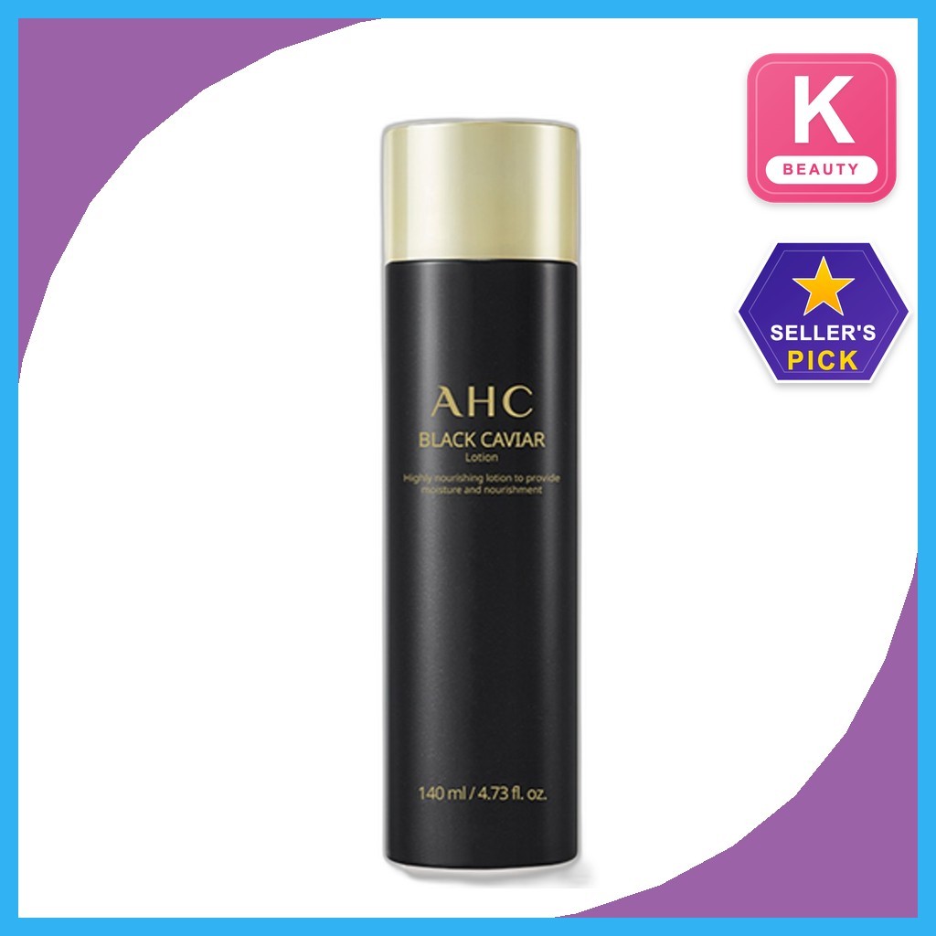 [AHC] Black Caviar Emulsion Lotion 140ml 1pc / Korean Facial Lotion / Rich Nourishing & Hydrating Ca