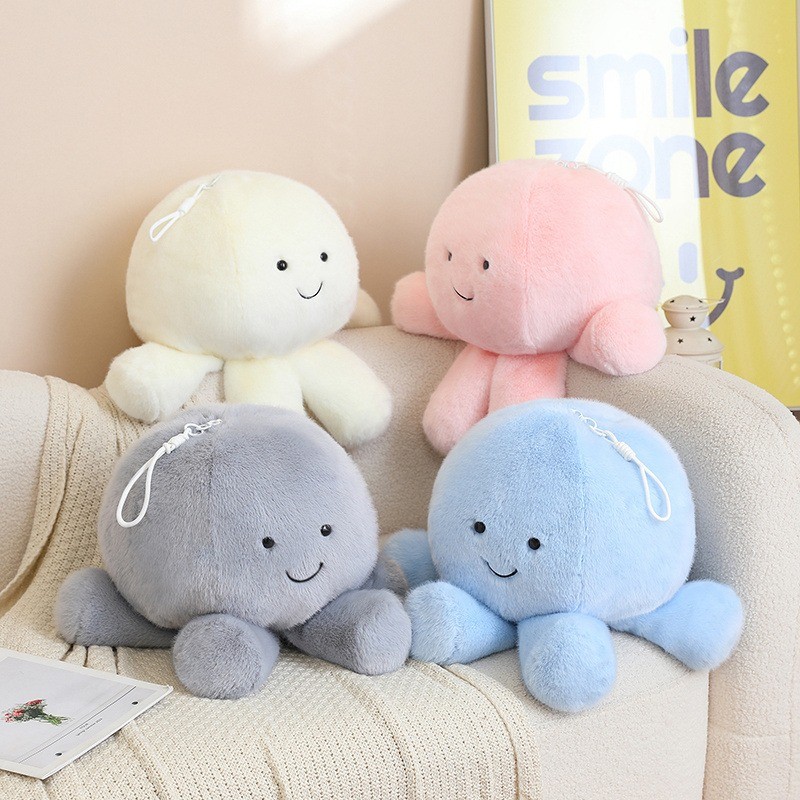 Octopus Plush Toy Grey Octopus White Octopus Pink Blue ของขวัญแปดหนวด