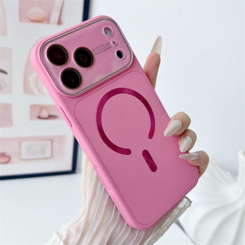 เคสโทรศัพท์เข้ากันได้สําหรับ iPhone 17promax 16pro 16promax 17pro 15promax 15pro 13promax 14pro หน้าต่างขนาดใหญ่ทนคราบแม่เหล็กกันกระแทกกลับปลอก