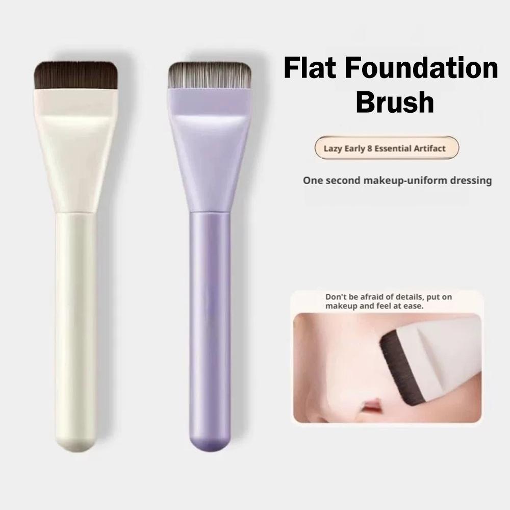 Straight Line Liquid Foundation แปรงแต่งหน้า Professional Mekeup Tools Soft One แปรงแบน E8o6