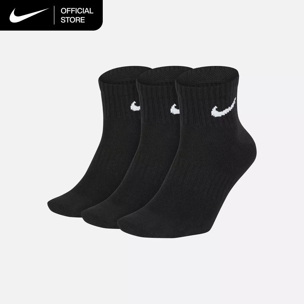 Nike Everyday Lightweight Training Ankle (3 Pairs) Socks - Black [SX7677-010]