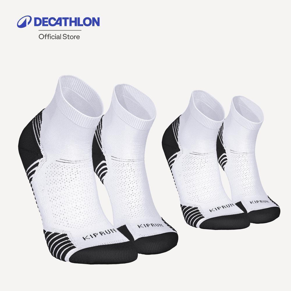 Decathlon Pack Of 2 Pairs Thick Mid Running Socks ถุงเท้าวิ่