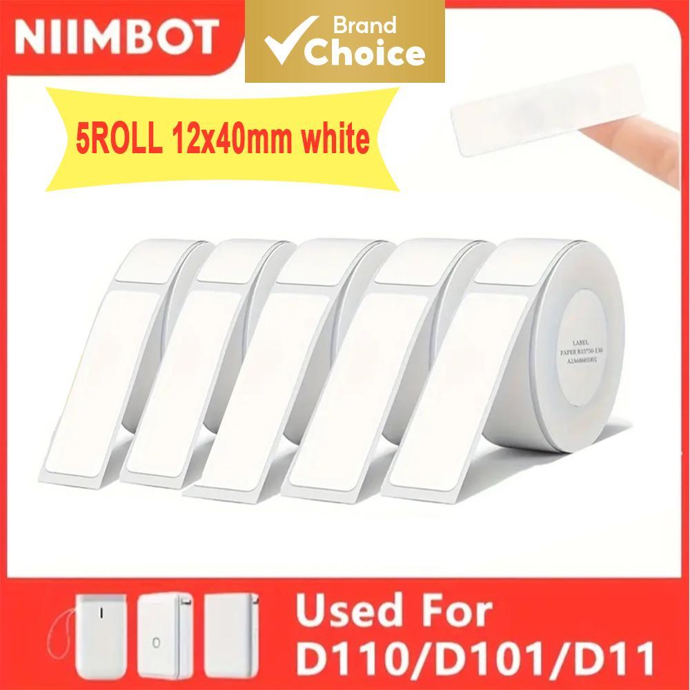 สติกเกอร์กระดาษความร้อน Niimbot ม้วนกระดาษสติ๊กเกอร์ 5 ม้วน ขนาด 15x30 มม. สีขาว กันน้ํา ใช้ร่วมกับเ