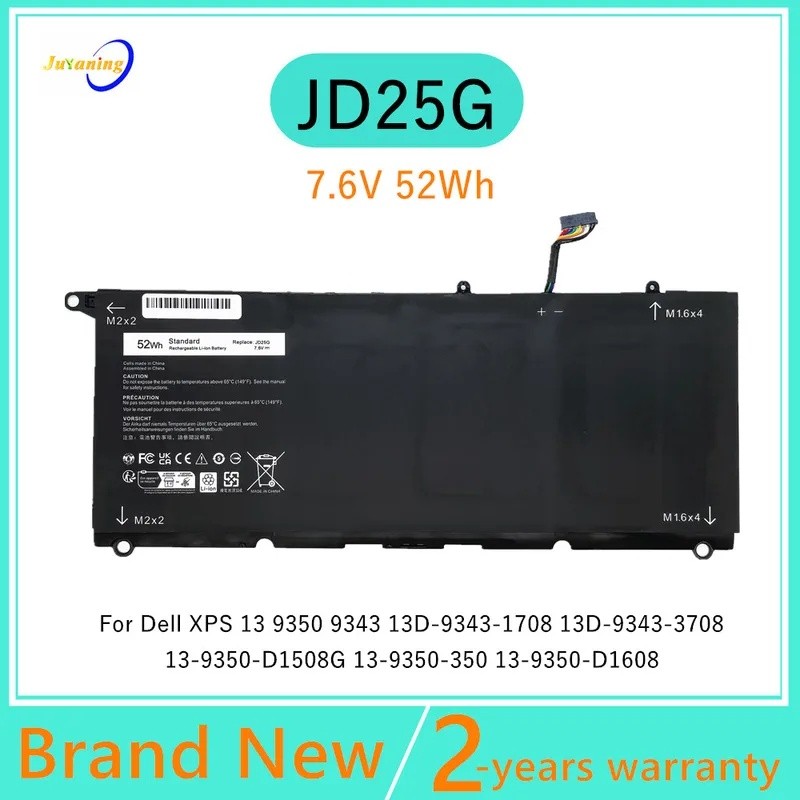 JD25G P54G แบตเตอรี่แล็ปท็อปสําหรับ Dell XPS 13 13D 9343 9350 13D-9343 Series 5K9CP 05K9CP JHXPY RWT