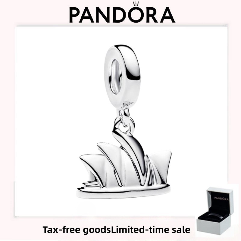 อุปกรณ์ PANDORA (พร้อมกล่อง) ของขวัญรักวันหยุดหรูหราคุณภาพสูง Sydney Opera House Dangle Charm