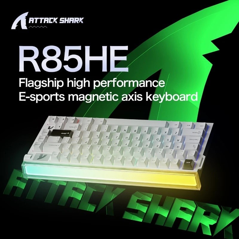 ATTACK SHARK R85 HE Magnetic Gaming Keyboard 75% Hall Effect Switch 8000Hz Rapid Trigger