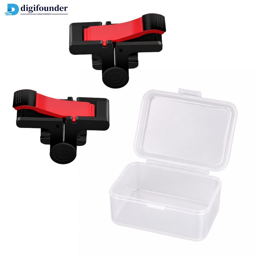 DIGIFOUNDER 1 คู่สําหรับ D9 PUBG Mobile Trigger Shot ปุ่มทางกายภาพปรับ Clip-on ตัวควบคุมเกม T8U5
