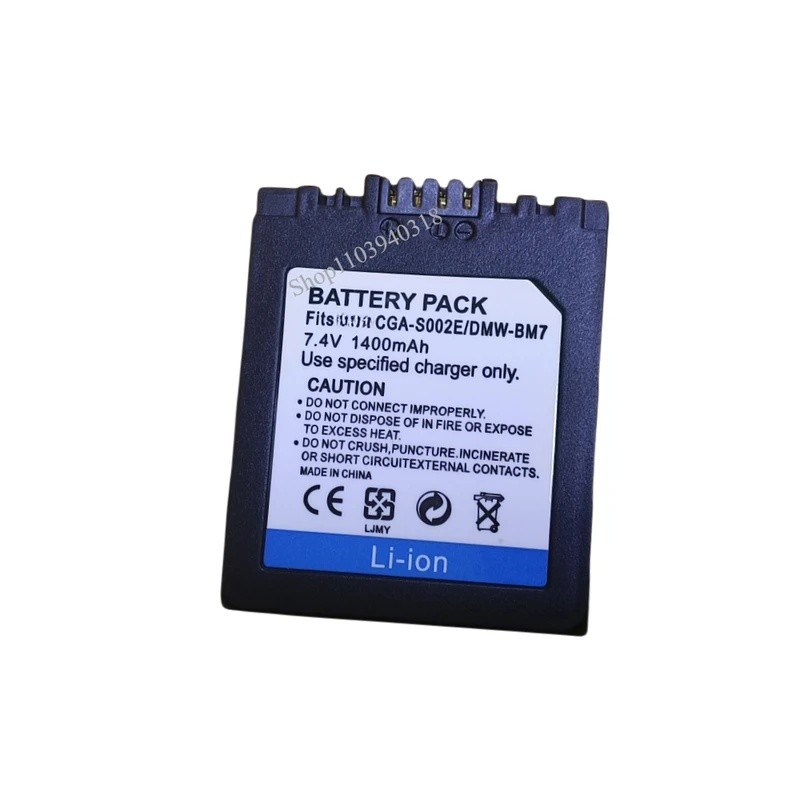 1400mAh CGA-S002E CGA S002 CGA S002E DMW-BM7 แบตเตอรี่สําหรับ Panasonic DMC FZ2 FZ3 FZ4 FZ5 FZ15 FZ1
