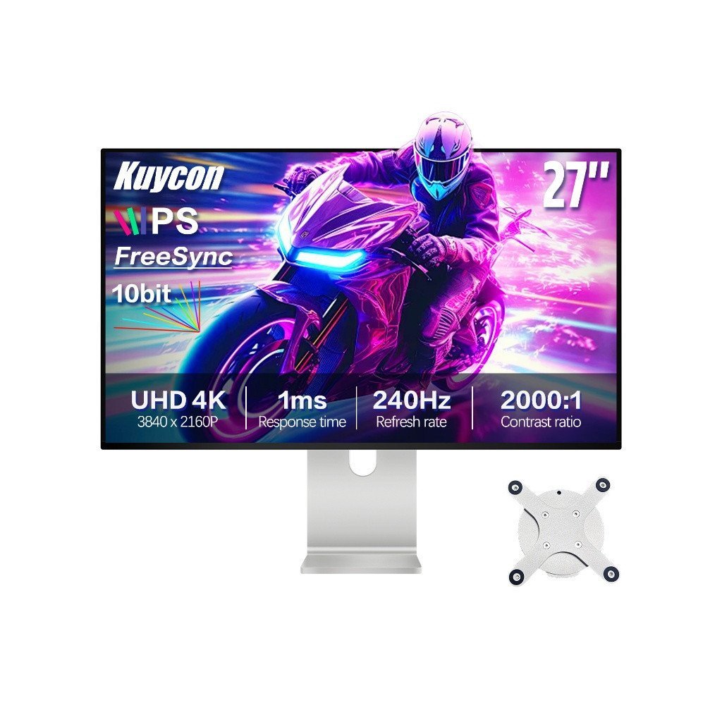 Kuycon P27ZB 27 นิ้ว Gaming Monitor 4K UHD 240Hz FHD 480Hz Fast IPS อลูมิเนียม Latency ต่ํา Anti-Blu