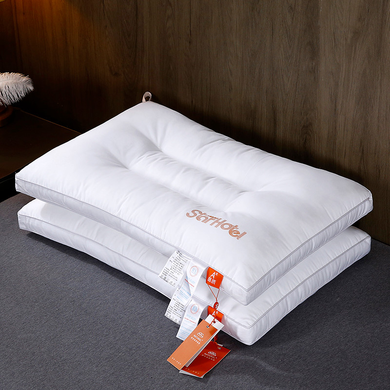 High-End Sleeping Aid Five-Star Hotel Feather หมอนผ้าไหมเดี่ยวกระดูกสันหลังส่วนคอ Aid Sleep Non-Defo