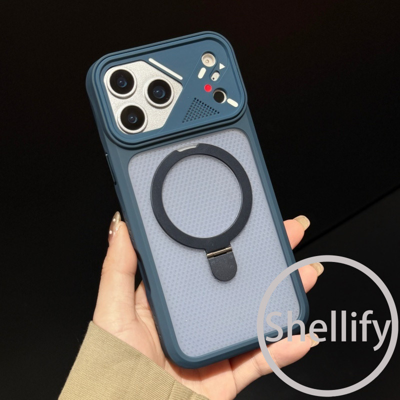 Shellify Ice Pointวงเล็บโลหะเคสโทรศัพท์แม่เหล็กเหมาะสําหรับiPhone 11 12 13 14 15 16 17 Pro Maxรวมทุกอย่างฝาครอบซิลิโคนฝ้าป้องกันการตก