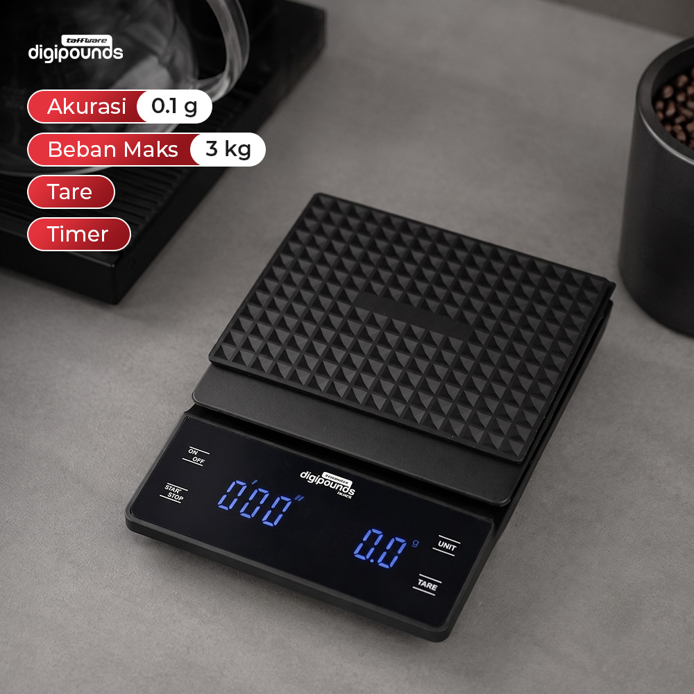 Taffiffware Digipounds เครื่องชั่งกาแฟดิจิตอล 0.1-1g 3kg - EK6002