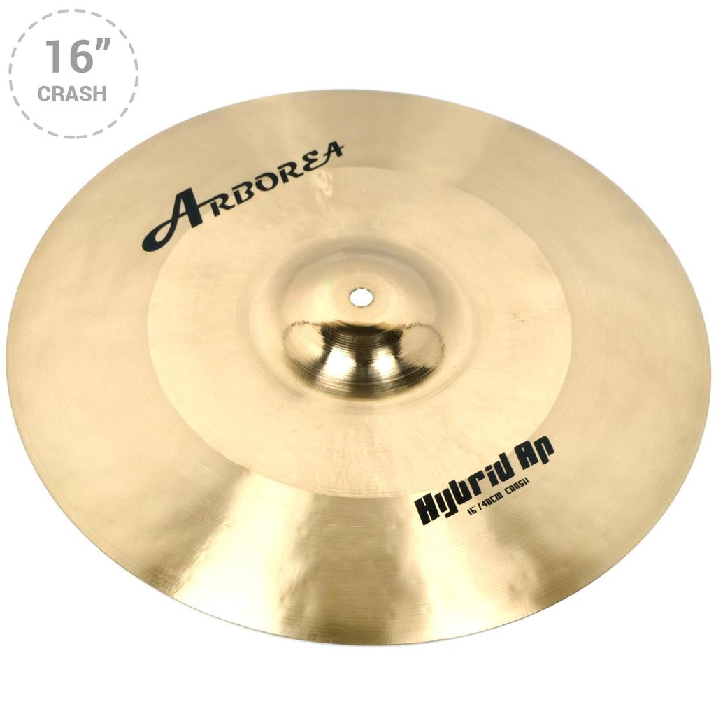 Arborea Hybrid AP แฉ / ฉาบ Crash 16" รุ่น HB-16 (แฉกลองชุด, ฉาบกลองชุด, 80/20 Bronze Cymbal)