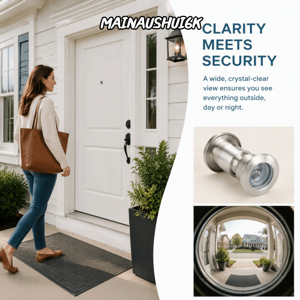 MAINAUSHUI6K ประตู Peephole Viewer, Anti Theft ทองเหลืองประตู Viewer Peephole, ปลอดภัยมุมกว้างประตู 