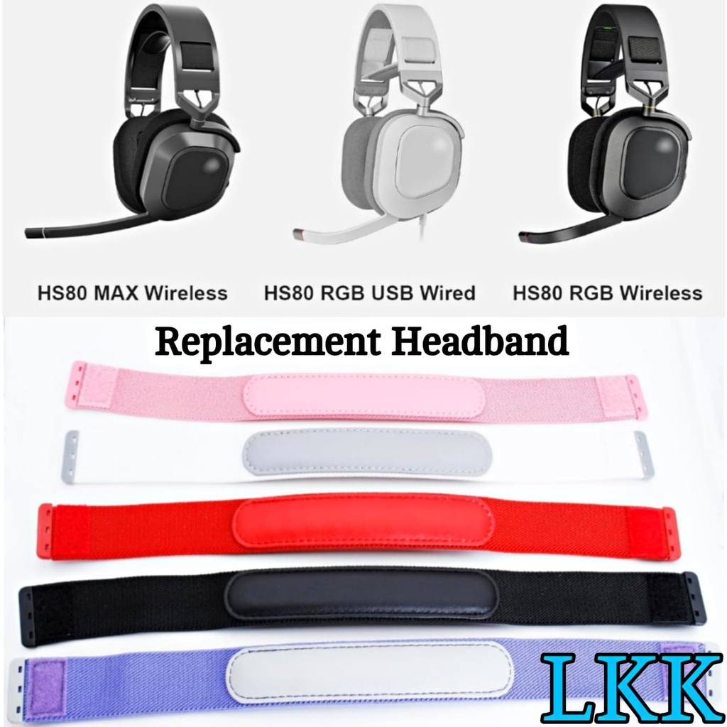 หูฟังแบบคาดศีรษะทดแทนสําหรับ Corsair - HS80 - HS 80 RGB Wireless