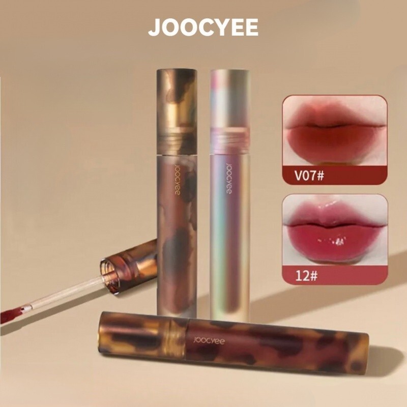 新款*JOOCYEE Lip Glaze Shell Amber Mirror Lip Glaze Matte Lip Mud Velvet Glaze