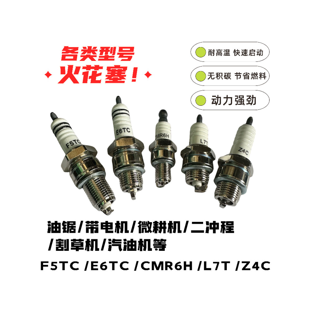 เครื่องยนต์เบนซิน F5TC ปั๊มน้ํา CMR6H Two-Stroke E6TC, Z4C Cultivator L7T หัวเทียนเครื่องกําเนิดไฟฟ้