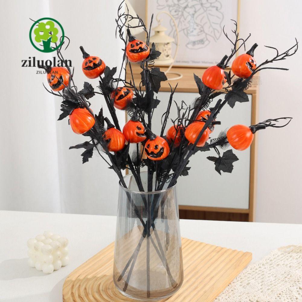 ZILUOLAN ฟักทอง Maple Leaf Decor, ฟักทอง Berry สาขา ฟักทอง Berry, เก็บเกี่ยวฤดูใบไม้ร่วง Home Flanne