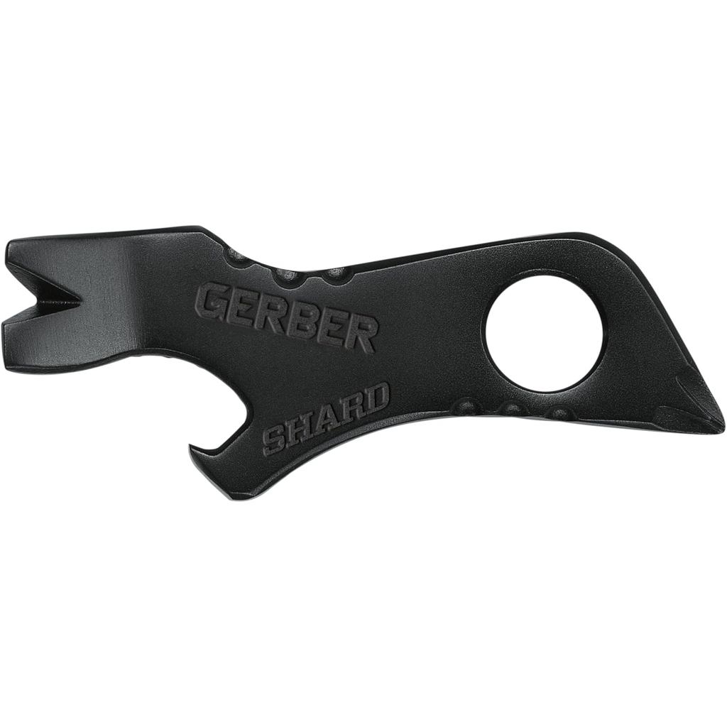 Gerber Shard 7-in-1 EDC พวงกุญแจ Multitool, ที่เปิดขวด, Pry Bar, สีดํา OVMJ