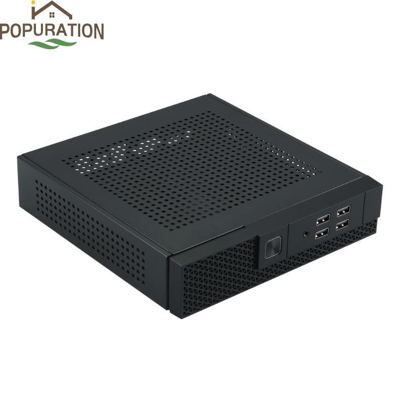 POP TX07 Mini ITX HTPC คอมพิวเตอร์เดสก์ท็อปแชสซี HTPC กรอบกระจายความร้อน MINI HTPC สําหรับ Home Vide