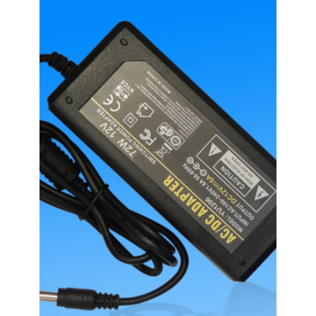 All-in-One แหล่งจ่ายไฟ 12V6A อะแดปเตอร์ไฟ 12V72W การตรวจสอบเดสก์ท็อปสายไฟ LED YU1206